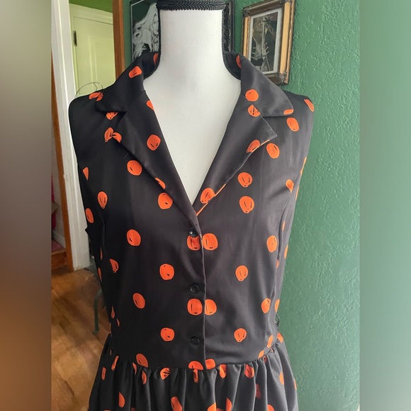 XL Lindy Bop Halloween Retro Pumpkin Dress (altered, see description) - Picture 2 of 6